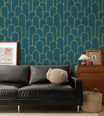 SIMESTICH PVC Decorative Green Wallpaper(L x W: 45 cm x 500 cm)