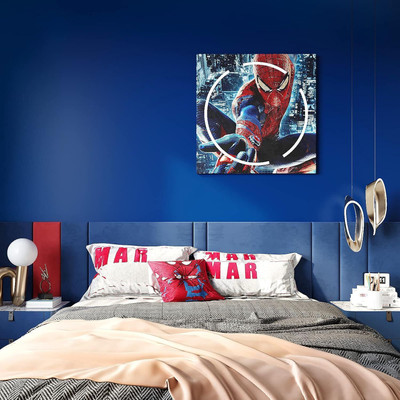 WallVibe Vinyl Abstract Blue Wallpaper(L x W: 30.48 cm x 365.76 cm)