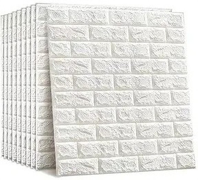 PUJARAMCREATION Abstract White Wallpaper(70 cm x 77 cm)