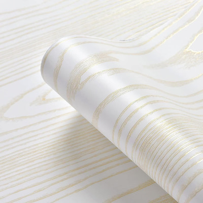 RosaStella Vinyl Decorative White, Gold Wallpaper(L x W: 300 cm x 45 cm)