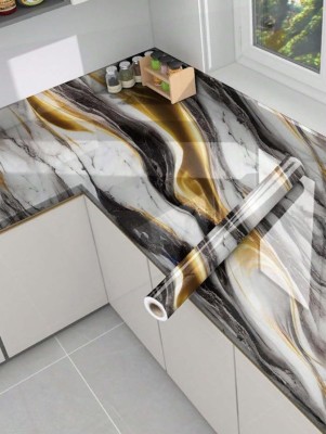 Veki Decorative Black, Gold Wallpaper(200 cm x 60 cm)