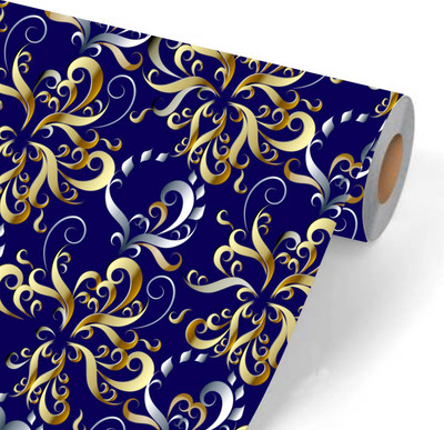 We Kreate Vinyl Decorative Blue Wallpaper(L x W: 250 cm x 45 cm)