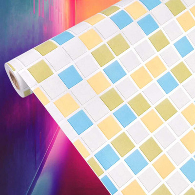 Walltitude Abstract Multicolor Wallpaper(601 cm x 40.6 cm)