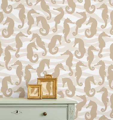 S4Sassy Vinyl Decorative Beige Wallpaper(L x W: 914 cm x 63 cm)