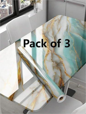 jiyuniyu Vinyl Classics Blue Wallpaper(L x W: 200 cm x 60 cm, Pack of 3)