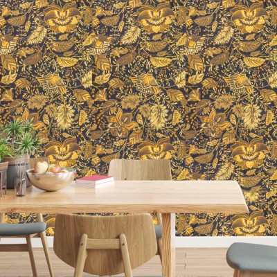 doodad Decorative Gold Wallpaper(1000 cm x 45 cm)