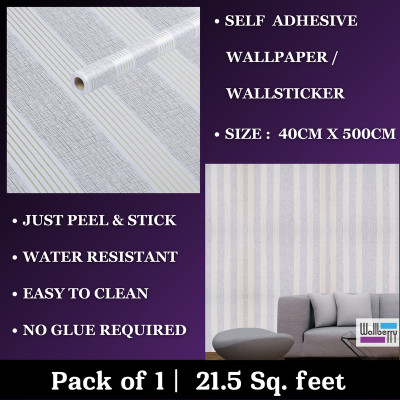 WallBerry Vinyl Abstract Multicolor Wallpaper(L x W: 500 cm x 40 cm)
