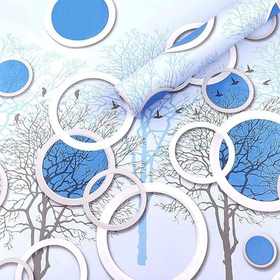 lOMESH Vinyl Classics Blue Wallpaper(L x W: 24 cm x 5 cm)