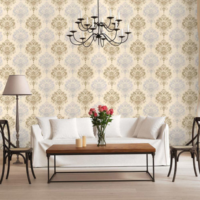 JAAMSO ROYALS Vinyl Nature Gold, Grey Wallpaper(L x W: 200 cm x 45 cm)