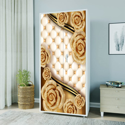 MKP Almira Vinyl Floral & Botanical Gold Wallpaper(L x W: 183 cm x 86 cm)