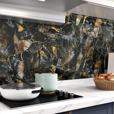 Floppy Decorative Black, Grey, Beige Wallpaper(60 cm x 200 cm)