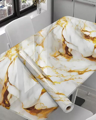 Soomthen Abstract Gold Wallpaper(200 cm x 60 cm, Pack of 2)