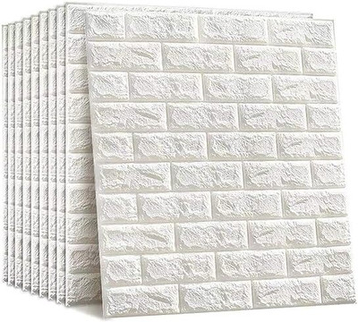 AAYAR Decorative White Wallpaper(77 cm x 70 cm, Pack of 3)