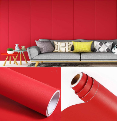 WELLSHIP Abstract Red Wallpaper(218.44 cm x 60 cm)