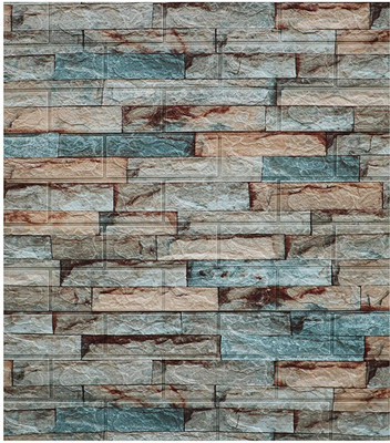Barebeauty Vinyl Architecture Multicolor Wallpaper(L x W: 70 cm x 77 cm)