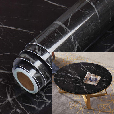 RUSHABH ENTERPRISE Vinyl Decorative Black Wallpaper(L x W: 200 cm x 60 cm)