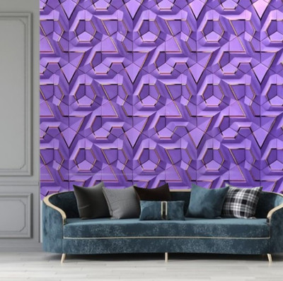 Jas Enterprise Vinyl Architecture Purple Wallpaper(L x W: 250 cm x 45 cm)