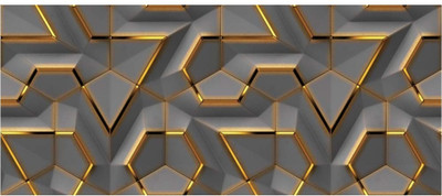 Jas Enterprise Vinyl Architecture Grey, Gold Wallpaper(L x W: 500 cm x 45 cm)