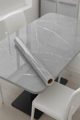 ORYA Vinyl Decorative Grey Wallpaper(L x W: 60 cm x 200 cm)
