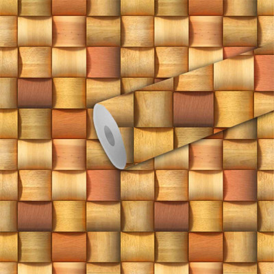 B N PRINT Abstract Multicolor Wallpaper(244 cm x 40 cm)