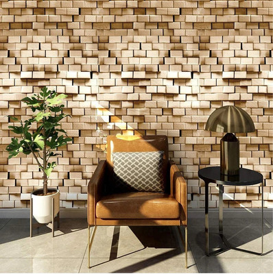 Vinaka Decor Vinyl Abstract Brown Wallpaper(L x W: 1000 cm x 40 cm)