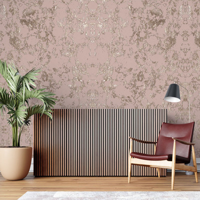 texoro Vinyl Abstract Brown Wallpaper(L x W: 230 cm x 41 cm)