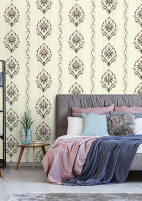 Design Studio Paper Decorative White Wallpaper(L x W: 1000 cm x 53 cm)