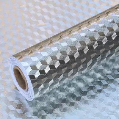 Omkar Enterprise Abstract Silver Wallpaper(60 cm x 200 cm)