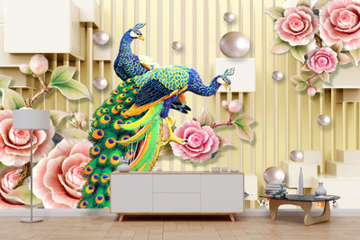 Guru Production Vinyl Decorative Multicolor Wallpaper(L x W: 304 cm x 40 cm)