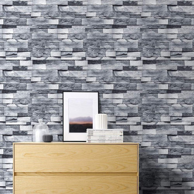 Trendbuzz Paper, Vinyl Abstract Grey Wallpaper(L x W: 1000 cm x 53 cm)