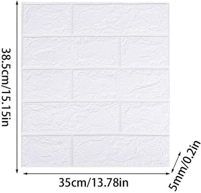 Diseno Abstract White Wallpaper(38.5 cm x 35 cm, Pack of 2)