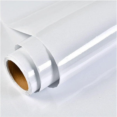 WELLSHIP Vinyl Abstract White Wallpaper(L x W: 200.66 cm x 60 cm)