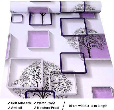 TINSUHG 500 cm Wall Stickers Wallpaper DIY Decal 3D Frames PVC DIY Self Adhesive(45cm*500cm) Self Adhesive Sticker(Pack of 1)