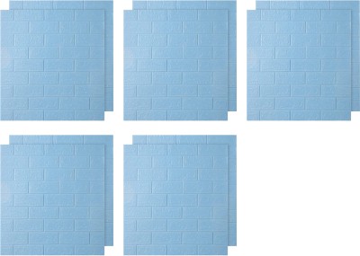 KUBER INDUSTRIES Decorative Blue Wallpaper(77 cm x 70 cm, Pack of 10)