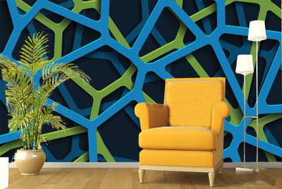 AMBEY DECOR Vinyl Abstract Multicolor Wallpaper(L x W: 127 cm x 40 cm)