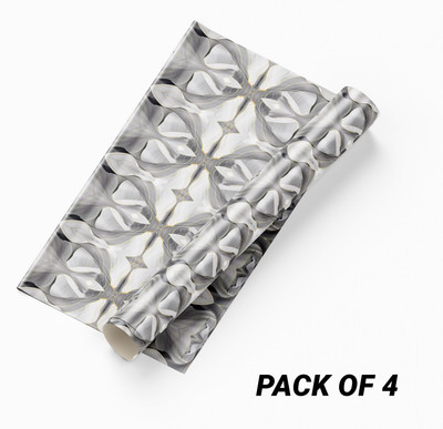 Guru Production Vinyl Decorative Grey Wallpaper(L x W: 200 cm x 60 cm, Pack of 4)