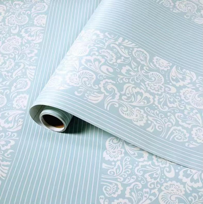 RXR Vinyl Abstract Blue, White Wallpaper(L x W: 300 cm x 45 cm)