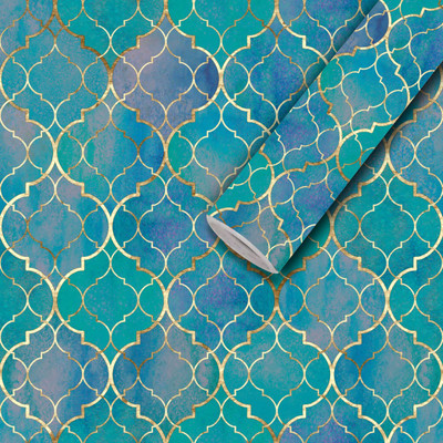 We Kreate Vinyl Decorative Green Wallpaper(L x W: 250 cm x 45 cm)