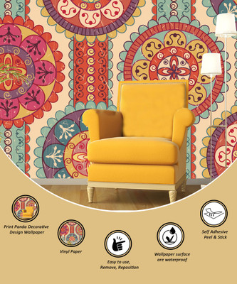 Print Panda Decorative Multicolor Wallpaper(127 cm x 40 cm)