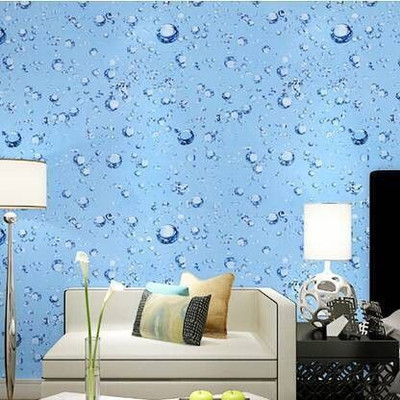 KAAF Vinyl Abstract Blue Wallpaper(L x W: 1000 cm x 45 cm, Pack of 3)