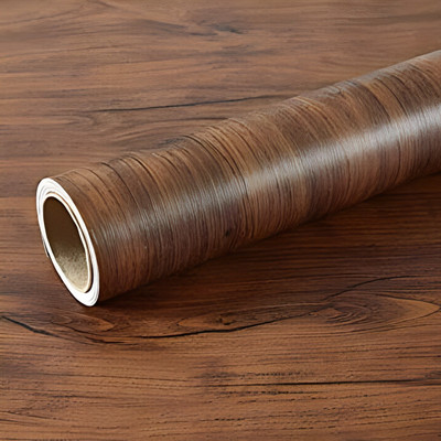 BONSTELLA 45 cm Brown Vinyl Self Adhesive for Wall Decor (45x 305 Cm) Self Adhesive Sticker(Pack of 3)