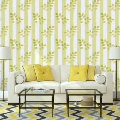 NINTY Vinyl Abstract Green Wallpaper(L x W: 200 cm x 45 cm)