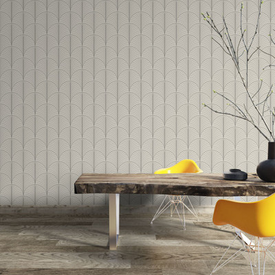 PrintCrown Vinyl Abstract Beige Wallpaper(L x W: 244 cm x 41 cm)