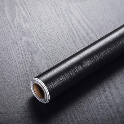 Wisdom Vinyl Decorative Black Wallpaper(L x W: 60 cm x 381 cm)