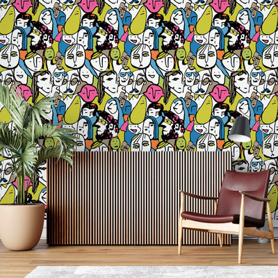 texoro Vinyl Abstract Multicolor Wallpaper(L x W: 230 cm x 45 cm)