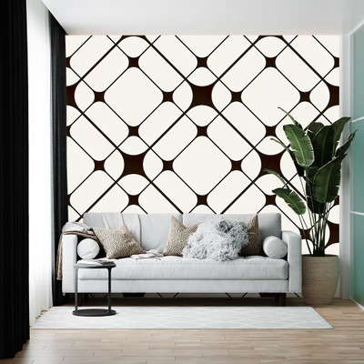 wallpics Vinyl Abstract Brown, White Wallpaper(L x W: 200 cm x 35 cm)