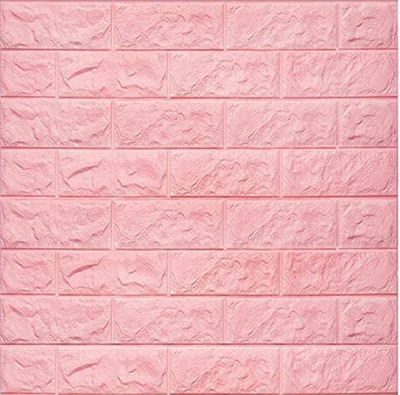 Onbet Embossed Abstract Pink Wallpaper(L x W: 77 cm x 70 cm)