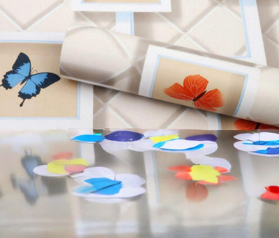 vintaze Vinyl Abstract Multicolor Wallpaper(L x W: 601 cm x 45 cm)