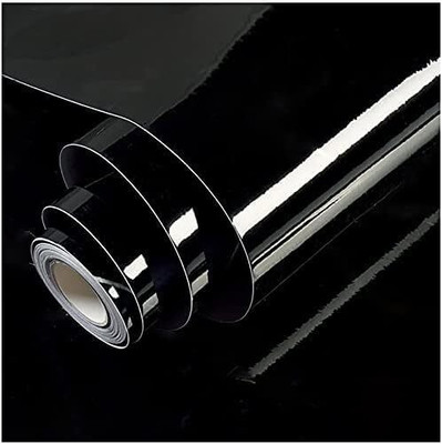 VELLUMTRO Vinyl Abstract Black Wallpaper(L x W: 60 cm x 203 cm)