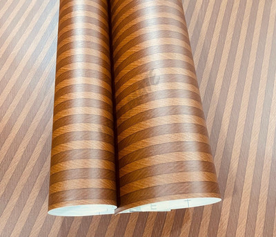 Wallmate Vinyl Decorative Brown Wallpaper(L x W: 30 cm x 152 cm)